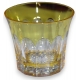 Verre en cristal ambre gravé