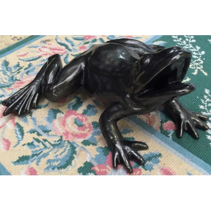  Grenouille de bassin en fonte verte sur  Moinat SA  - Antiquités décoration