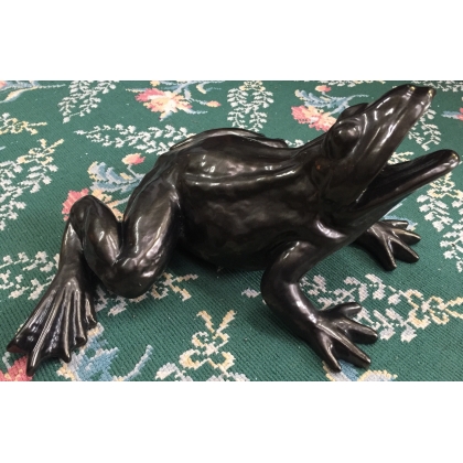  Grenouille de bassin en fonte verte sur  Moinat SA  - Antiquités décoration