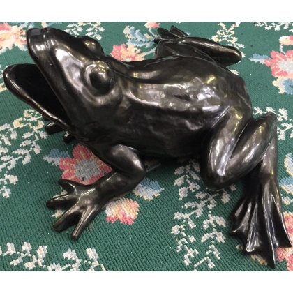  Grenouille de bassin en fonte verte sur  Moinat SA  - Antiquités décoration