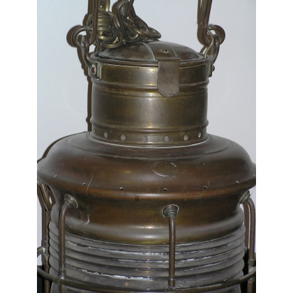 Round copper lantern. Available from Moinat SA – Antiques and home décor