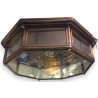 Octagonal ceiling light in patinated brass at Moinat SA – Antiques and home décor