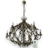 "Olivier" wrought-iron chandelier, painted by Moinat SA – Antiques and home décor