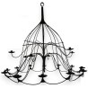 Black wrought-iron chandelier with 18 candles from Moinat SA – Antiques and home décor