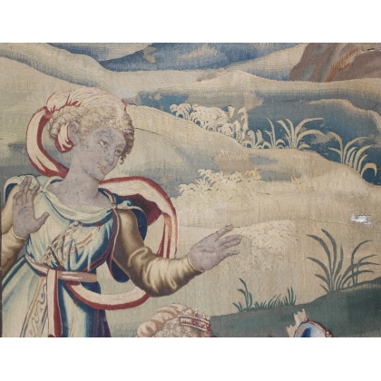 Tapestry ‘Woman and Child at the Mirror’, at Moinat SA – Antiques and Decor