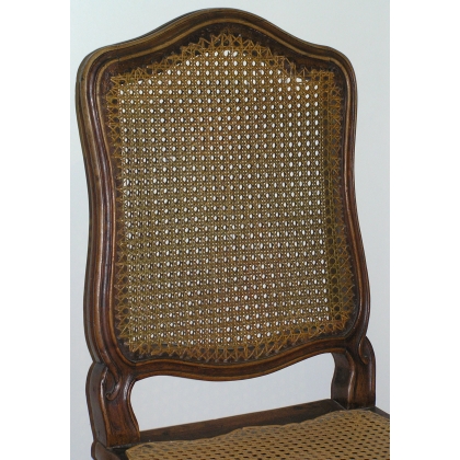 Louis XV chair, in walnut. Stamped ‘Moinat SA’ – Antiques and home décor