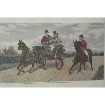 Engraving on paper, ‘Going to Cover’, by Moinat SA – Antiques and decorative items – Engravings, lithographs