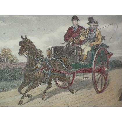 Engraving on paper, ‘Going to Cover’, by Moinat SA – Antiques and decorative items – Engravings, lithographs