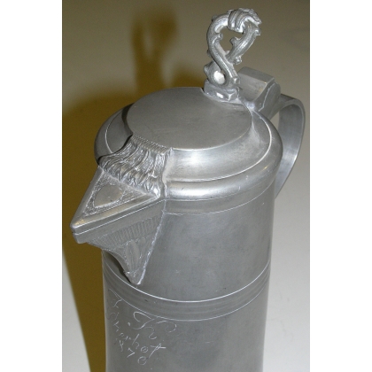 Channe, pewter, engraved ‘F.K. Stierhof’, from Moinat SA – Antiques and decorative items