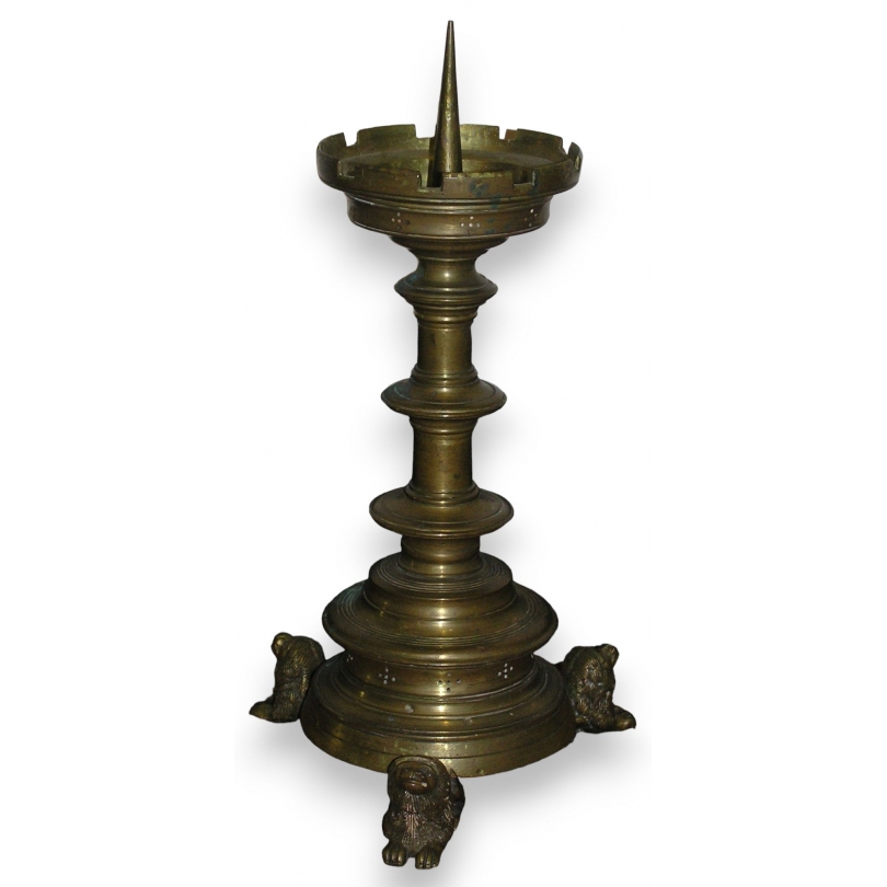  Bougeoir, en bronze. Pied tripode Signé W. POLDERS sur  Moinat SA  - Antiquités décoration