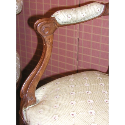 Pair of Louis XV cabriolet armchairs. From  Moinat SA  - Antiques and interior design