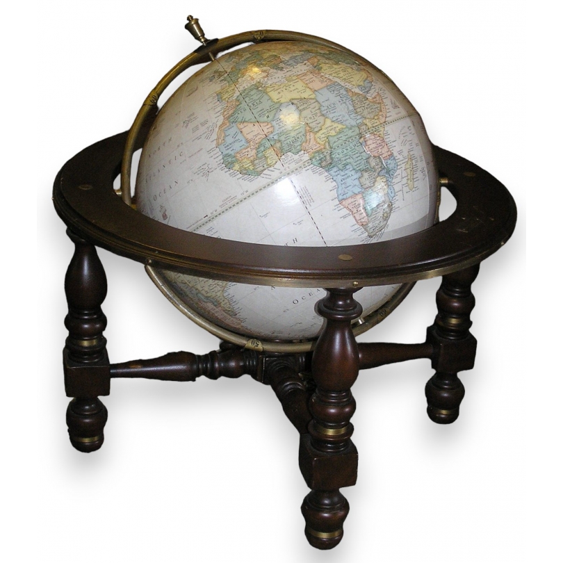 Globe terrestre sur pieds-mappemonde, sur Moinat SA - Antiquités