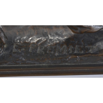  Sculpture "Chien de chasse", en bronze sur  Moinat SA  - Antiquités décoration