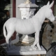 Sculpture "Âne", en marbre blanc de Carrare