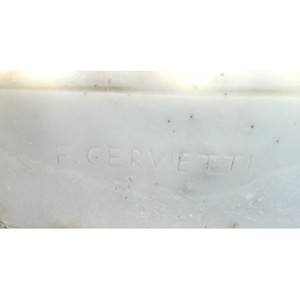  Sculpture "Âne", en marbre blanc de sur  Moinat SA  - Antiquités décoration
