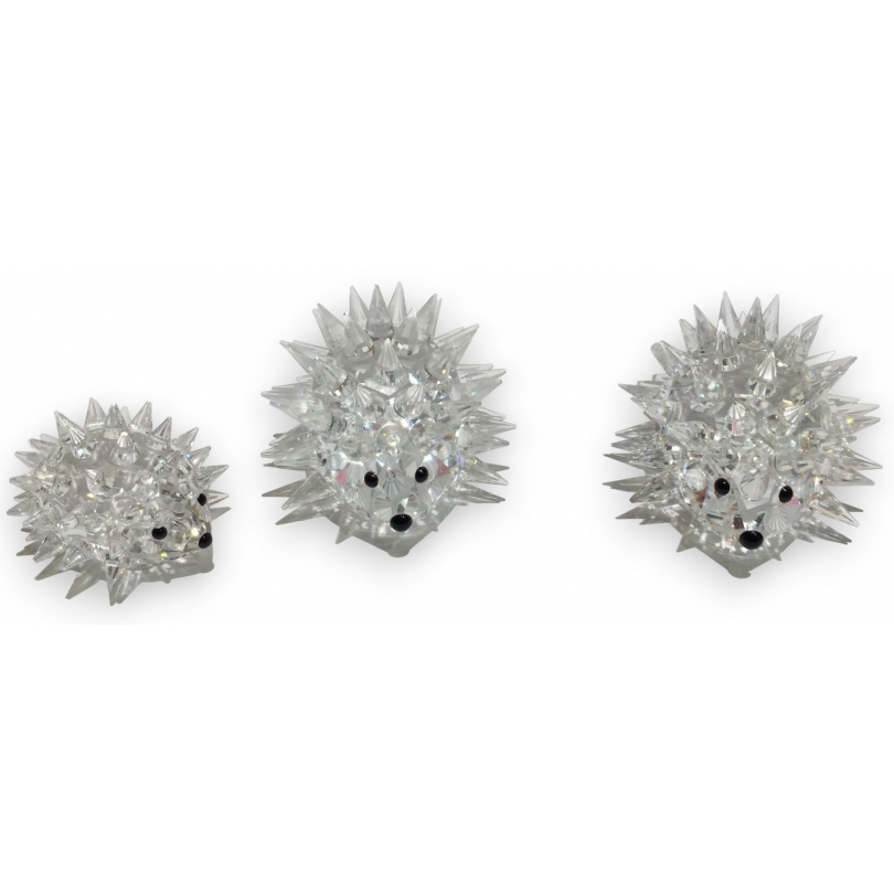 Lot de 3 Cristaux Swarovski \"Hérisson,