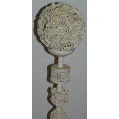 Canton ball sculpture, in ivory, by  Moinat SA  - Antiques and decorative items