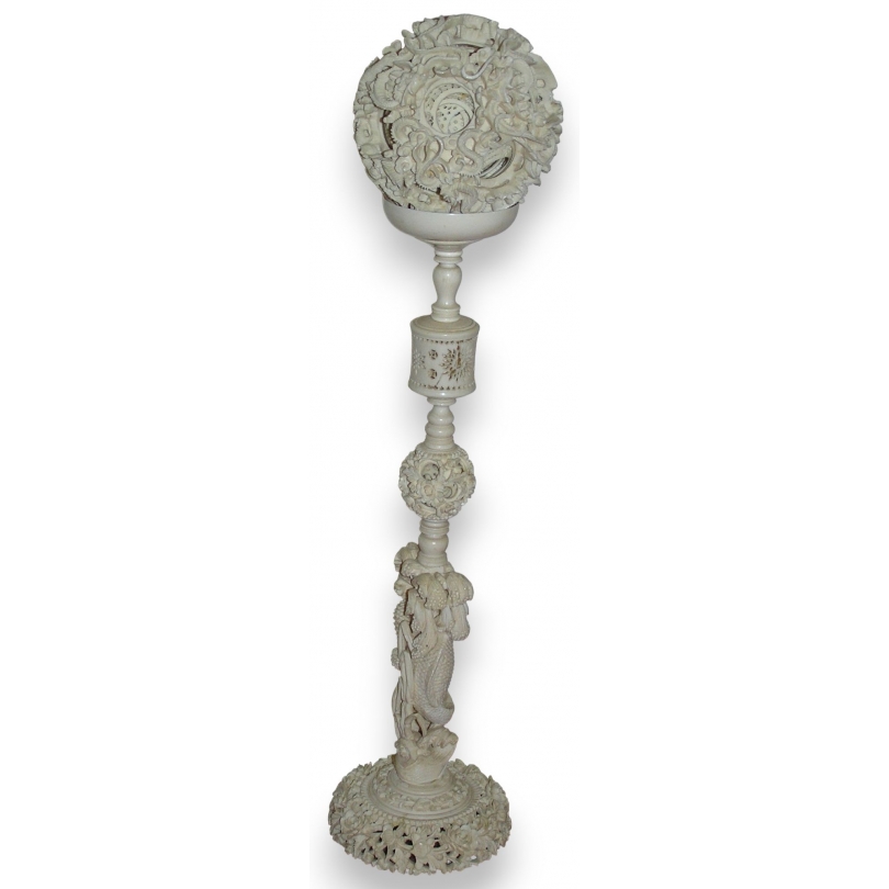 Canton ball sculpture, in ivory, by  Moinat SA  - Antiques and decorative items