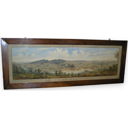 Watercolour on paper: ‘View of Aarburg and Moinat SA’ – Antiques and decorative items – Engravings, lithographs