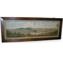 Aquarelle sur papier "Vue d'Aarburg et