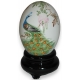 Oeuf chinois peint "Paon"