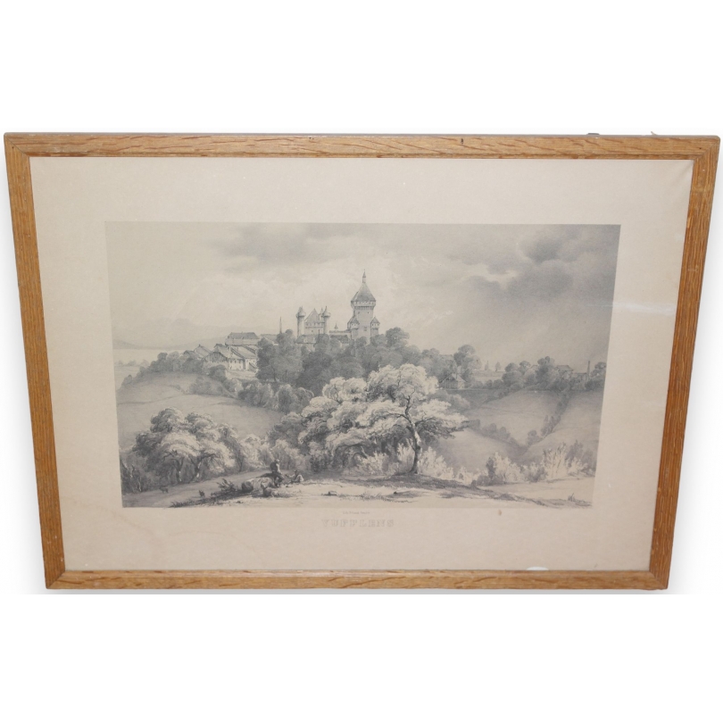 Engraving ‘Vufflens’ by H. TERRY (Henry) at Moinat SA – Antiques and decorative items – Engravings, lithographs