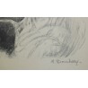 Lithograph ‘La pêche’, H.C., signed M., on Moinat SA – Antiques and decorative arts – Engravings, lithographs