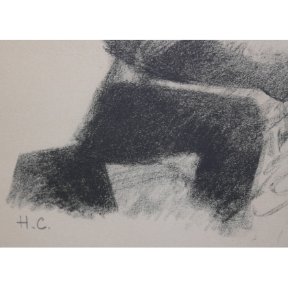 Lithograph ‘La pêche’, H.C., signed M., on Moinat SA – Antiques and decorative arts – Engravings, lithographs