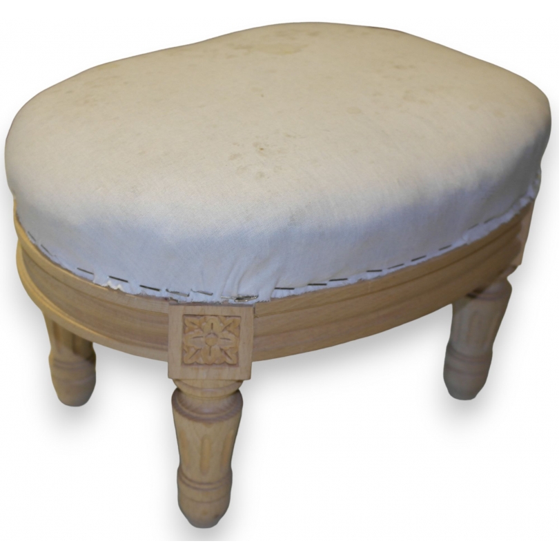 Tabouret de pied ovale style Louis XVI
