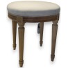 Tabouret rond style Louis XVI en merisier