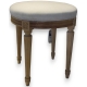 Tabouret rond style Louis XVI en merisier