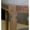 Tabouret rond style Louis XVI en merisier