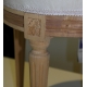 Tabouret rond style Louis XVI en merisier