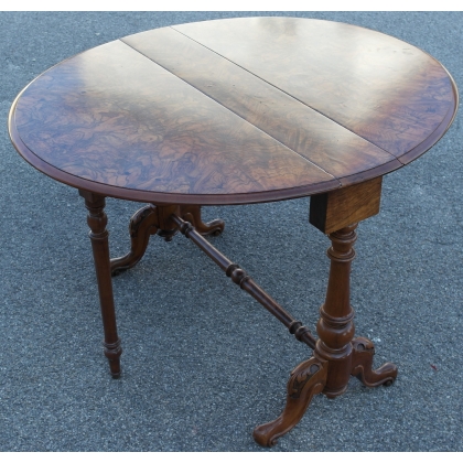  Table ovale anglaise à abattants en sur  Moinat SA  - Antiquités décoration