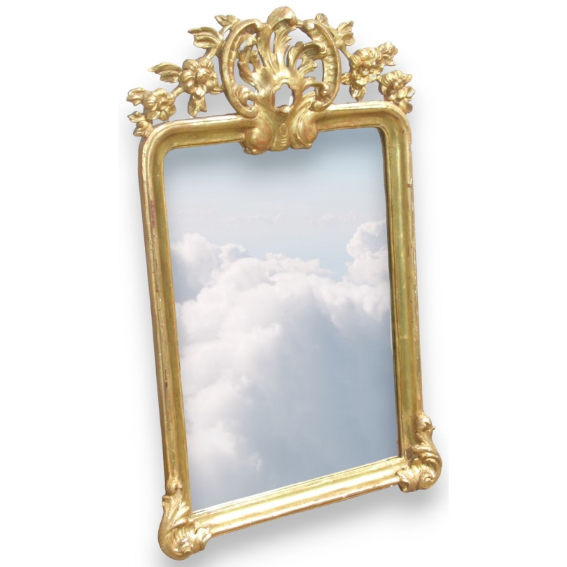  Miroir bernois Louis XV avec fronton. sur  Moinat SA  - Antiquités décoration
