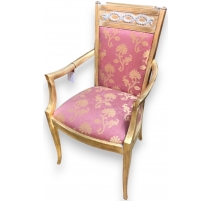 Fauteuil style Directoire dorée