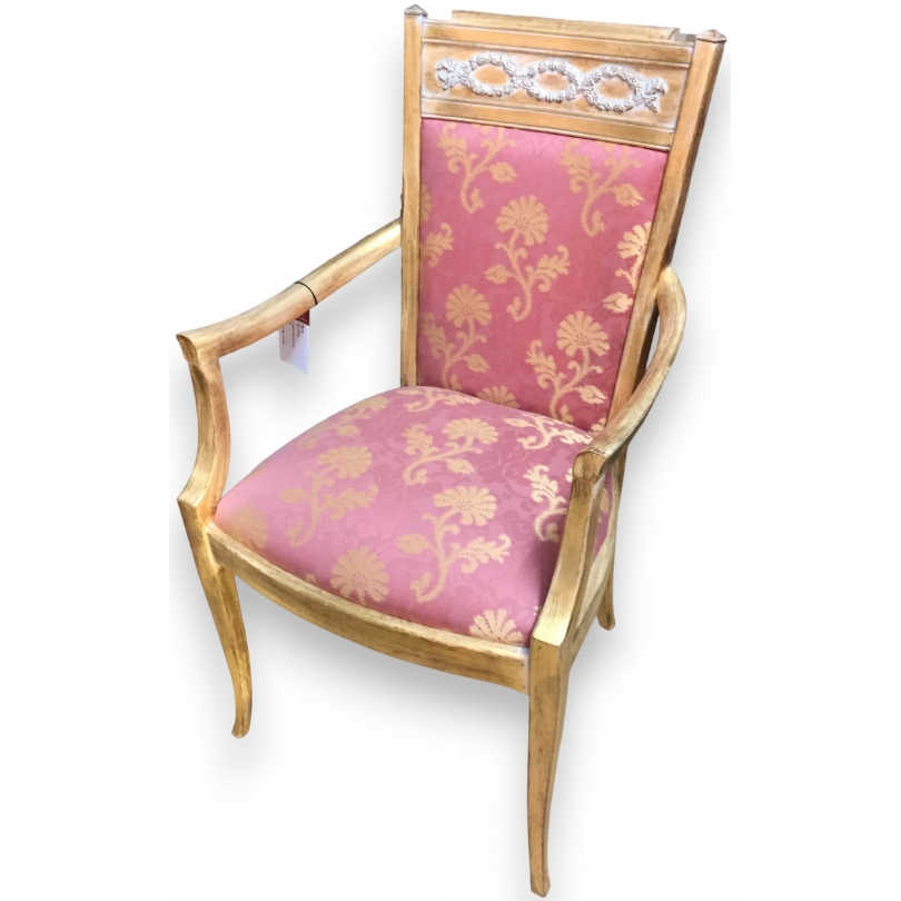 Fauteuil style Directoire dorée