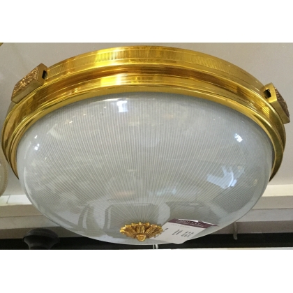 Round gilded bronze ceiling light by  Moinat SA  - Antiques and home décor