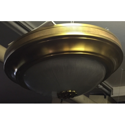 Plafonnier rond en bronze doré vieilli
