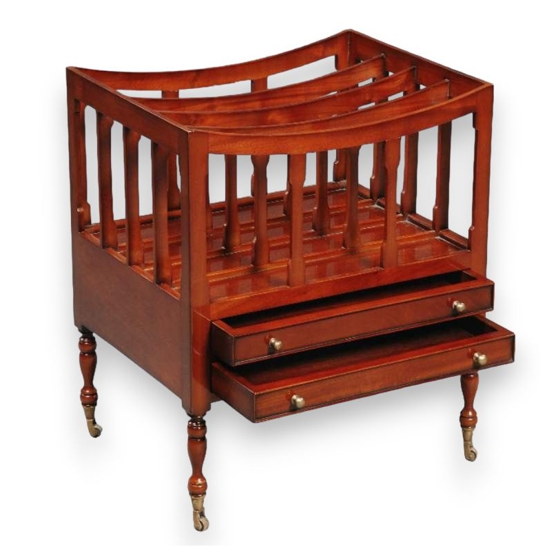 Mahogany newspaper rack with 2 drawers at  Moinat SA  - Antiques and home décor