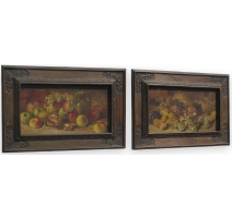 Paire de tableaux "Natures mortes" signés ROSSI