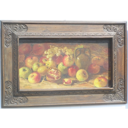 Paintings | Pair of oil-on-wood paintings, ‘Still Lifes’, Moinat SA  – Antiques and home décor