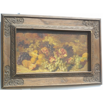 Paintings | Pair of oil-on-wood paintings, ‘Still Lifes’, Moinat SA  – Antiques and home décor