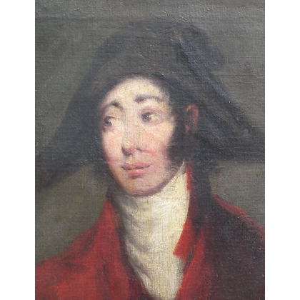 Paintings | Oil on canvas painting ‘Figure at Moinat SA’ – Antiques and Decor