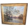 Paintings | Painting entitled ‘Fishermen’, signed AERNI. Moinat SA  – Antiques and home décor