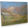 Paintings | Oil painting on cardboard, ‘Berge in Moinat SA’ – Antiques and home décor