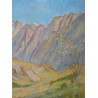 Paintings | Oil painting on cardboard, ‘Berge in Moinat SA’ – Antiques and home décor