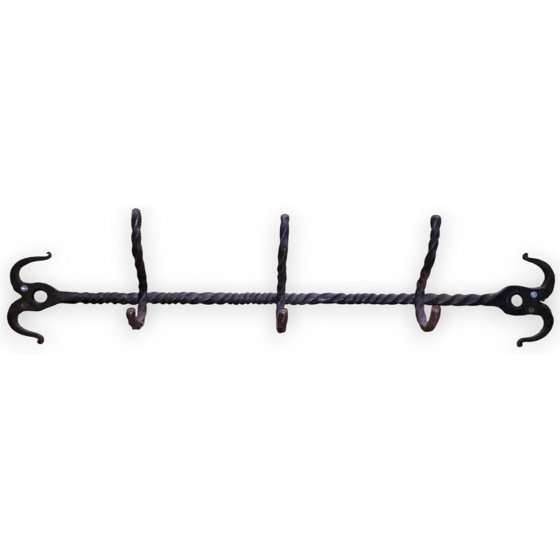 3-hook wrought-iron coat rack from Moinat SA – Antiques and home décor