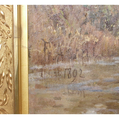 Paintings | Painting entitled ‘Fishermen’, signed AERNI. Moinat SA  – Antiques and home décor