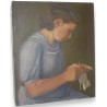 Paintings | Oil on canvas painting "Young Girl" by Moinat SA – Antiques and Decor